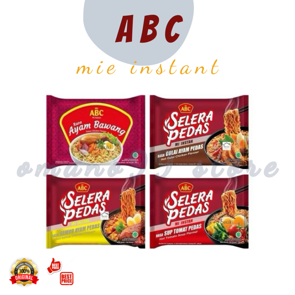 

Mi Instant ABC Kuah / Goreng Selera Pedas