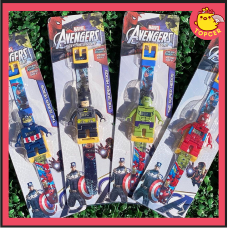 Jam Tangan Anak Robot Superhero Lego Duduk Jam Tangan Legoh Spiderman