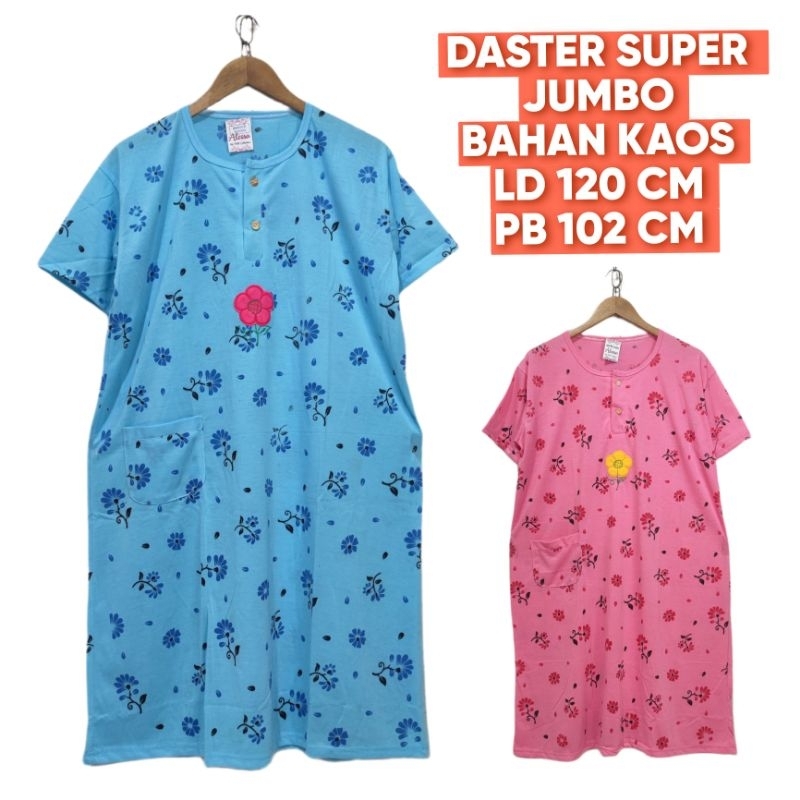 Daster Super Jumbo Dewasa Bahan Kaos Daster Jumbo Wanita Busui Murah