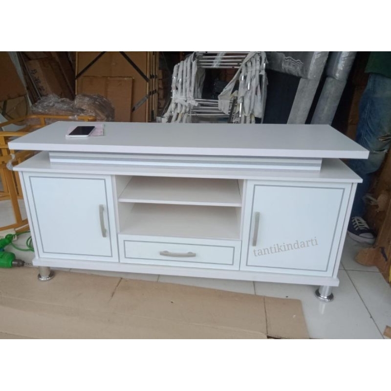 MEJA TV/ BUFET TV MINIMALIS PUTIH