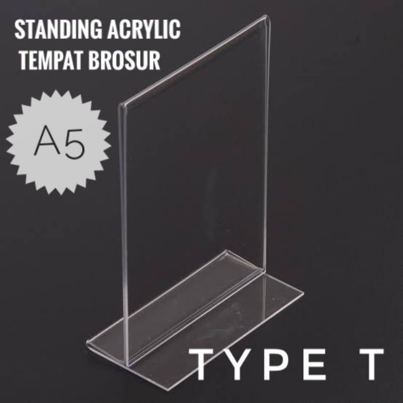 

Tempat Poster Brosur Menu Berdiri Akrilik A5 Standing Acrylic