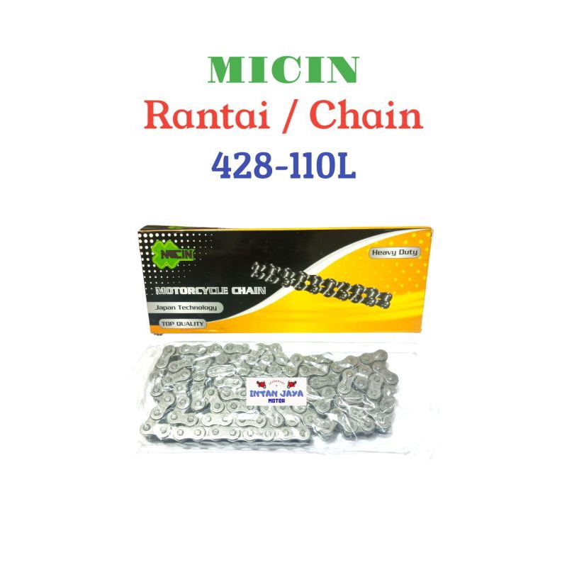 1 PCS RANTAI MOTOR MERK CSM / MICIN RANTAI MOTOR 428-110L RXS RANTE MOTOR 428-110L RANTAI MOTOR MURA