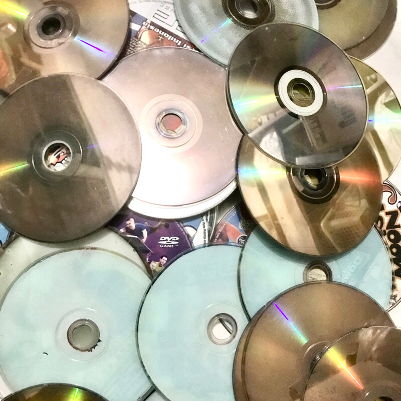 INSTANT Kaset CD DVD bekas 60pcs/1kg Kerajinan Tangan