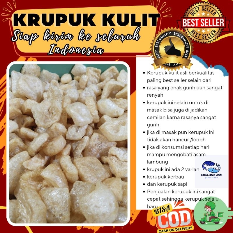 

krupuk kulit sapi dan kerbau asli berkualitas / krupuk kulit krecek /krupuk kulit enak gurih /krupuk kulit berkualitas/krupuk kulit murah