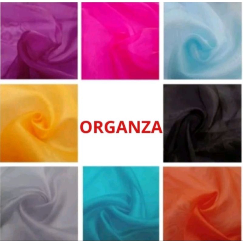 Kain Organza Polos Meteran Per Meter