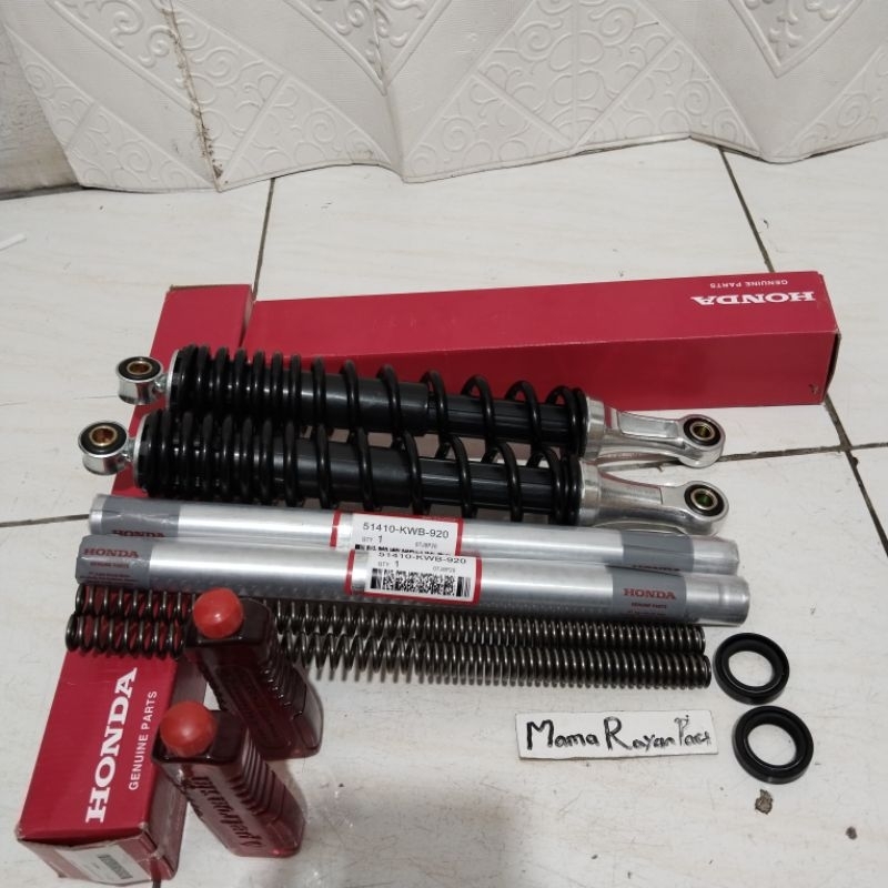 As Shock Depan+Belakang Revo 110 Abs Revo Fit sepasang Depan+Belakang As Shock+Per Shock+Sil Shock+S