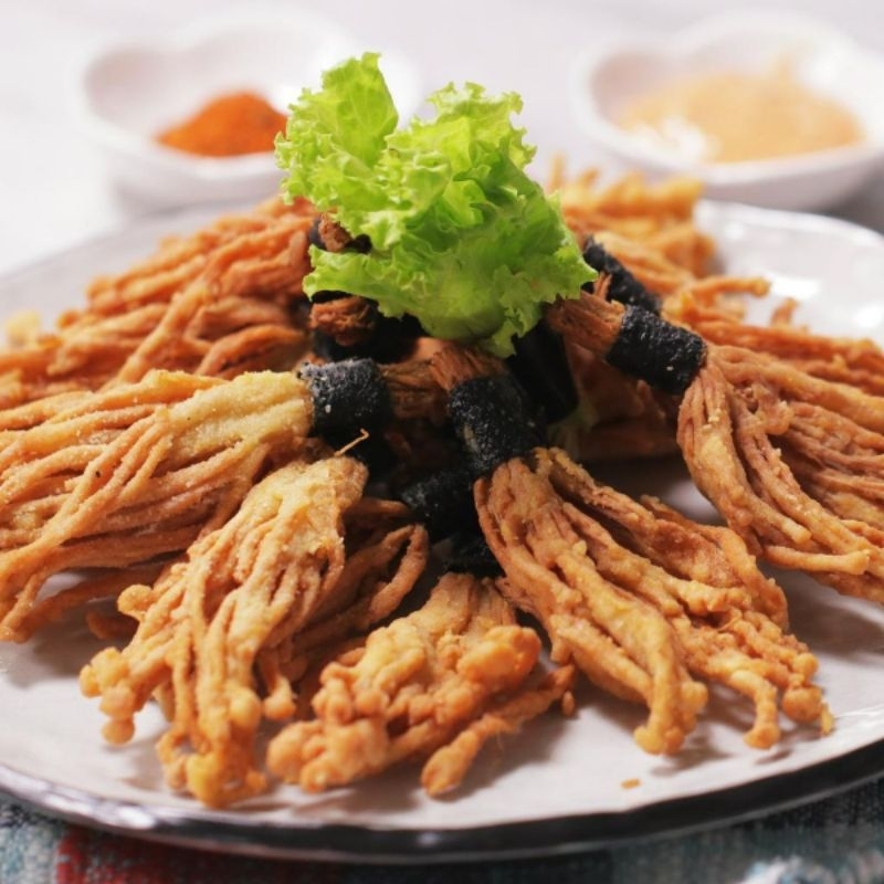 

Jamur Enoki crispy