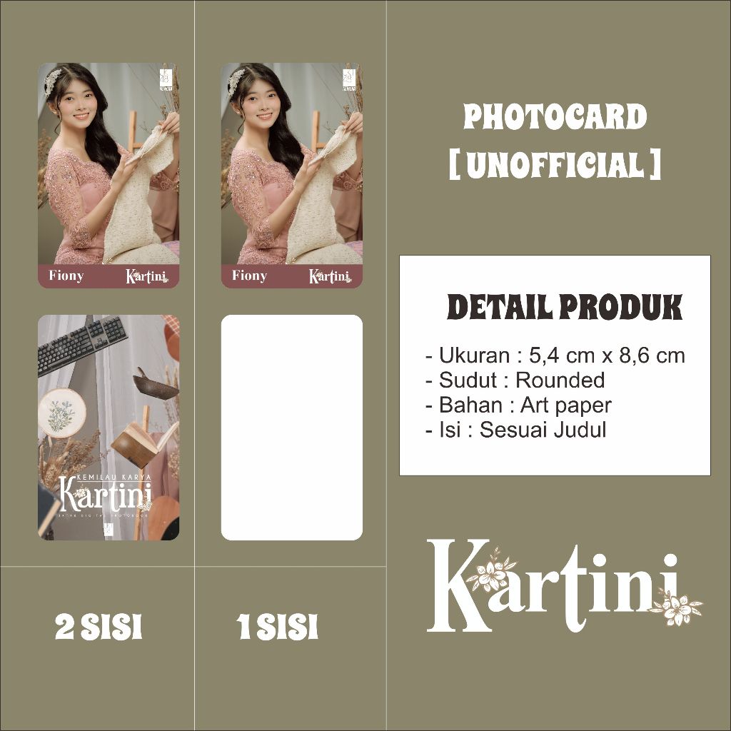 Kartini 33 pcs - Photocard JKT48 [ UNOFFICIAL ] Rounded Corner
