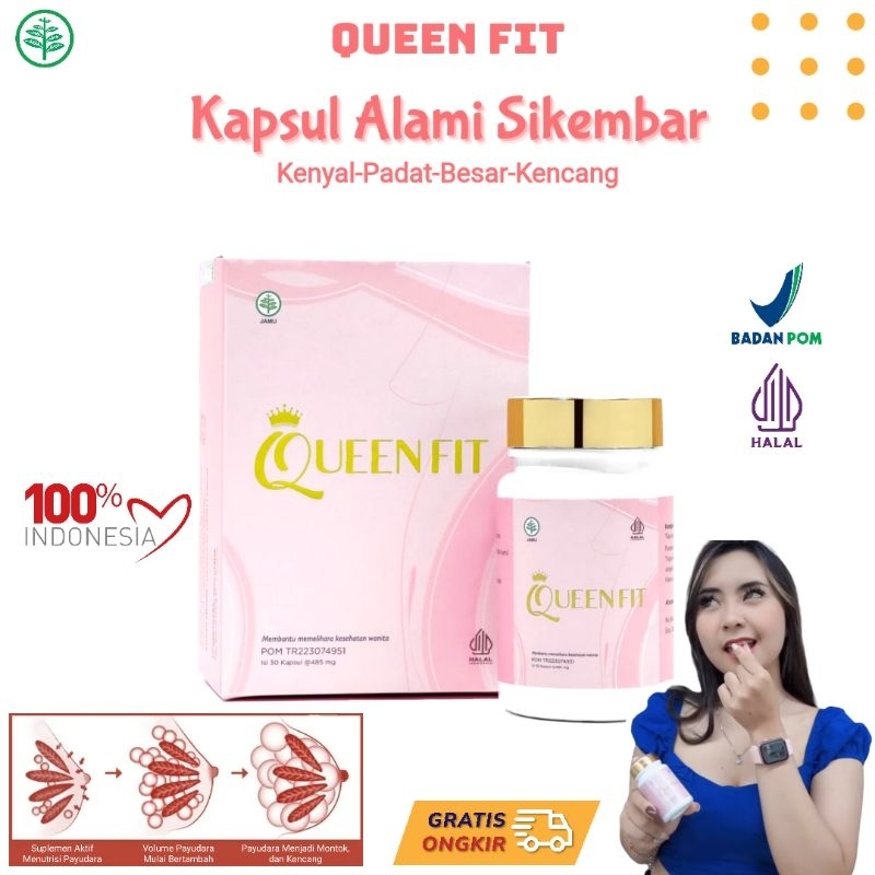Queen Fit Hormon Estrogen Pembesar dan Pengencang Payudara Bersertifikat BPOM dan Halal Garansi Uang