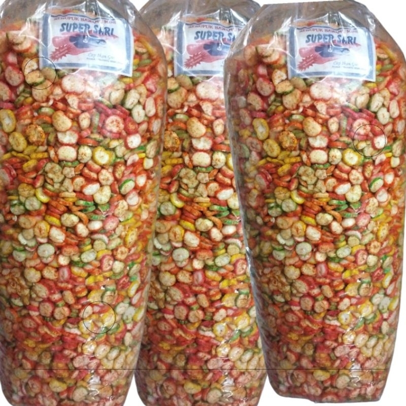 

KERUPUK KANCING PEDAS 1 BALL 2,7 KG Rp.118.000,-