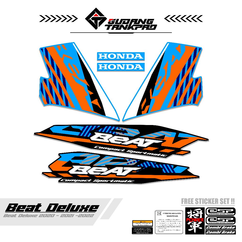 STIKER VARIASI BEAT DELUXE 2020 STRIKER VARIASI / STRIPING BEAT DELUXE KODE 1