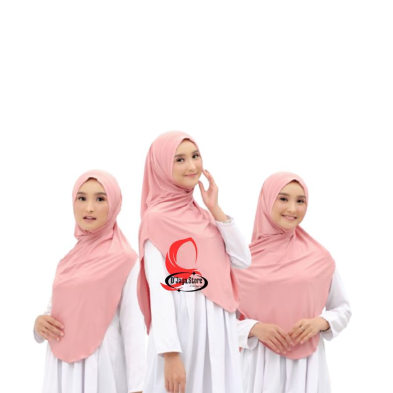 Hijab Bergo Instan Jiiso instan Shireen Soft Pet Jersey Ukuran L