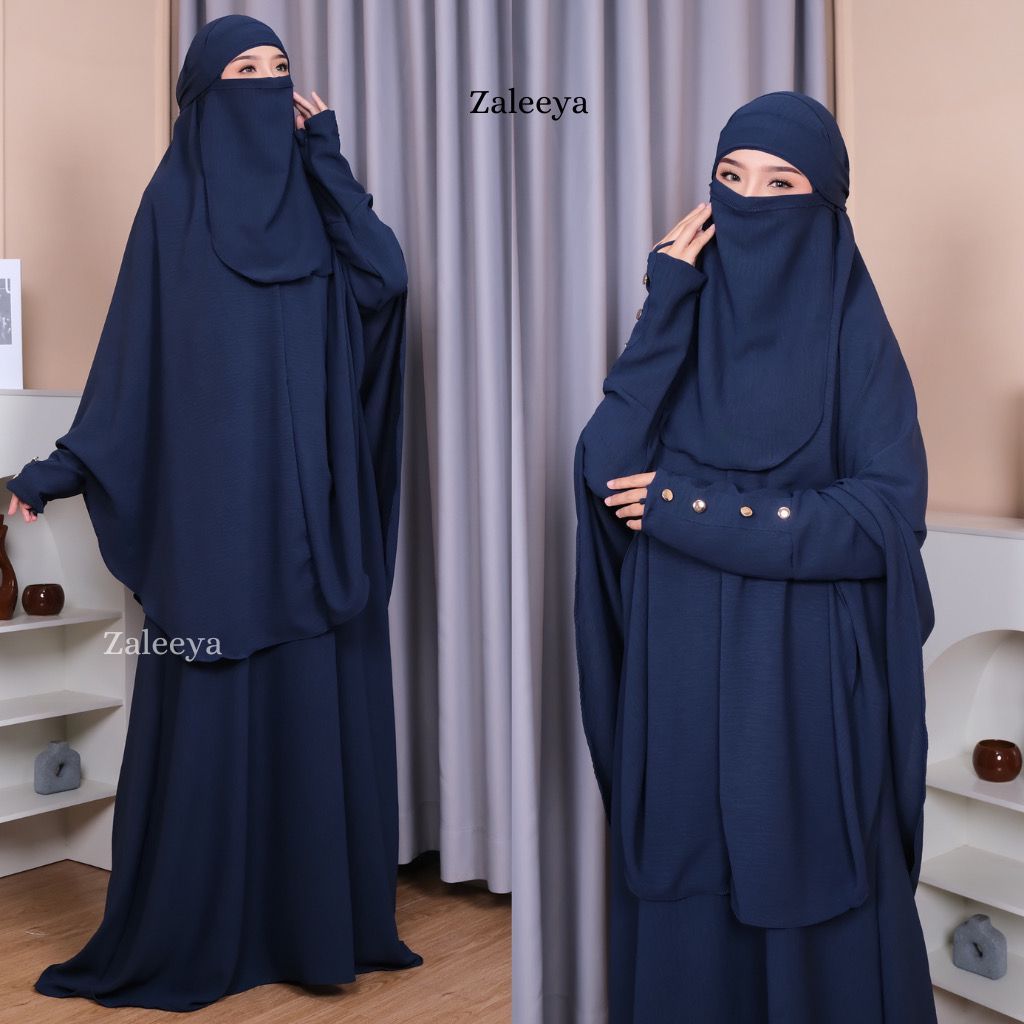 RS-id | Abaya Baju Gamis One Set Wanita Semi French Khimar & Cadar Bandana