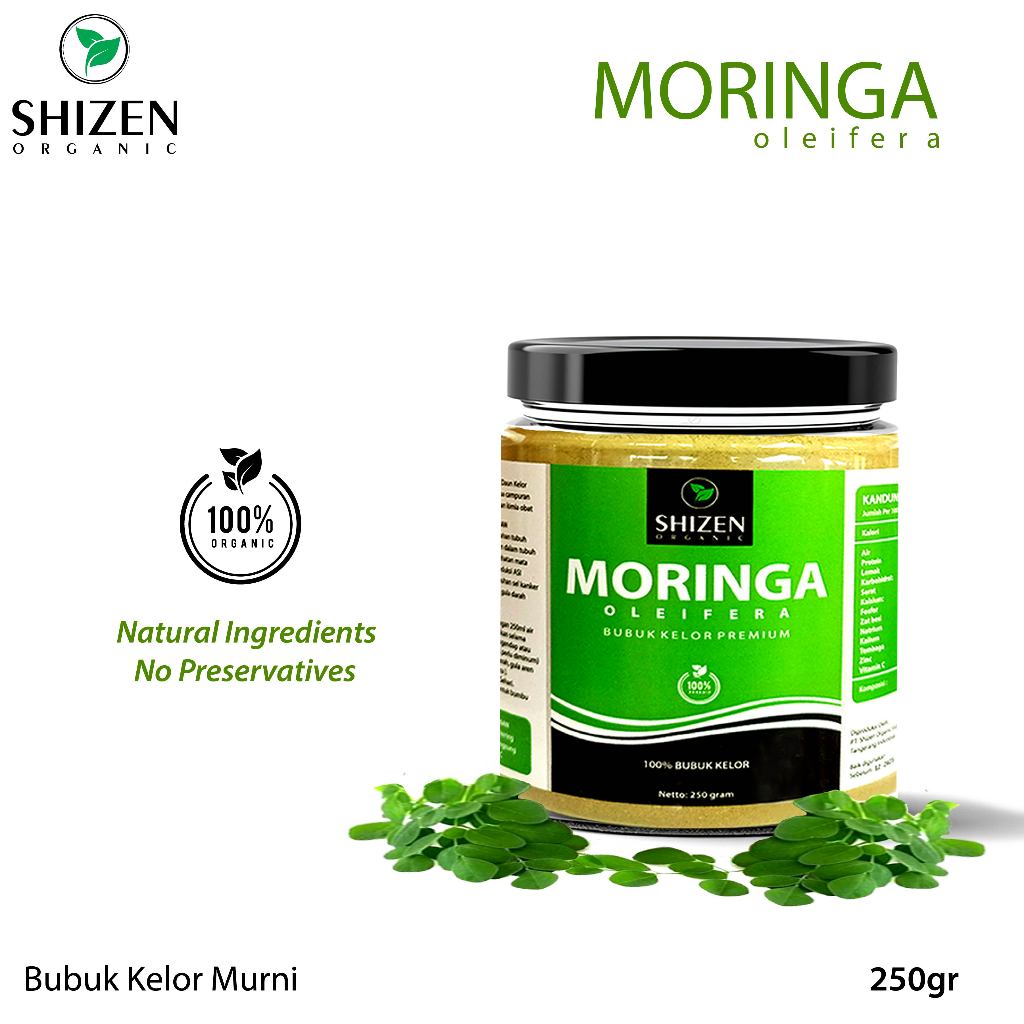 

Shizen Moringa Bubuk Kelor Premium 100% Organik 250 gram