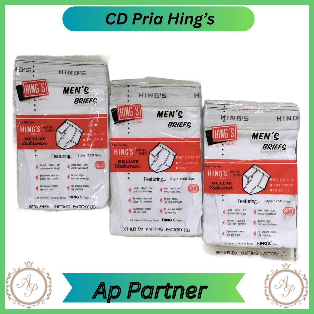 3 Pcs Celana Dalam Laki Laki Hings Putih Polos | Celana Dalam Cowok Katun Adem Nyaman di Pakai