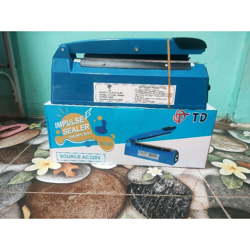 Impulse Sealer 20Cm Twin Dog/Alat Perekat Plastik TD 20 Cm/Alat Pres Plastik/Vacum Sealer 20 Cm TD M