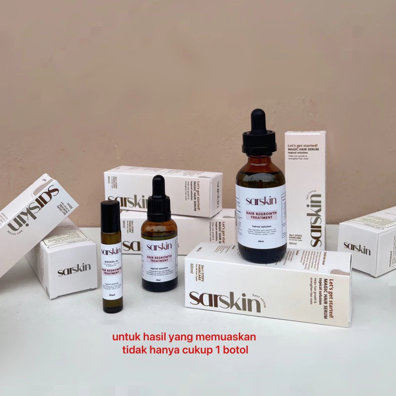 TERBUKTI Sarskin Hair Serum - Penumbuh Rambut - Anti Rontok & Botak with biotinZinc 60ML