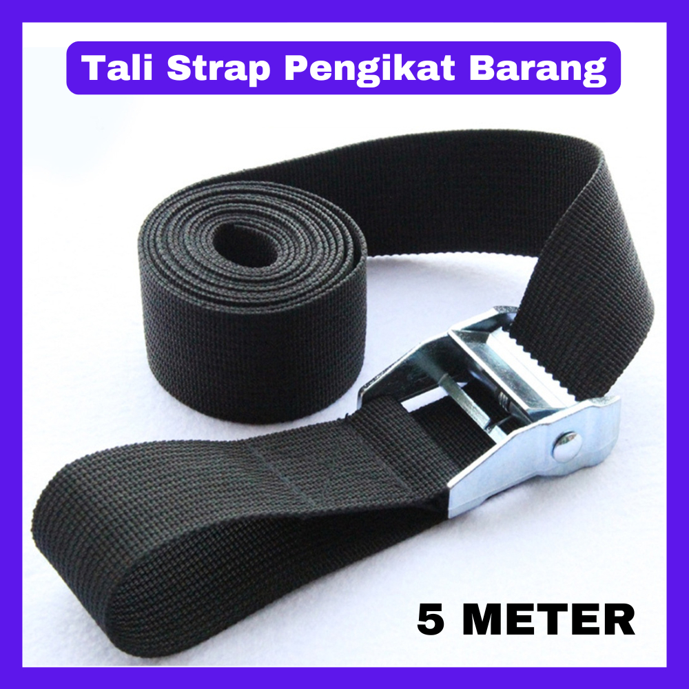Tali Strap Pengikat Barang Cargo Belt 5 Meter x 3.8 cm PENGIKAT Tali Strap Sabuk Cargo Belt