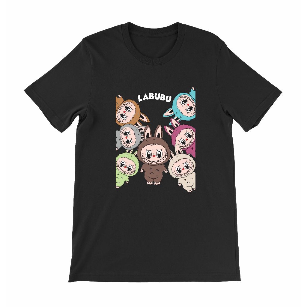 Kaos Labubu | Tshirt Boneka Colorful Labubu - Baju Atasan Pria / Wanita Dewasa - 02