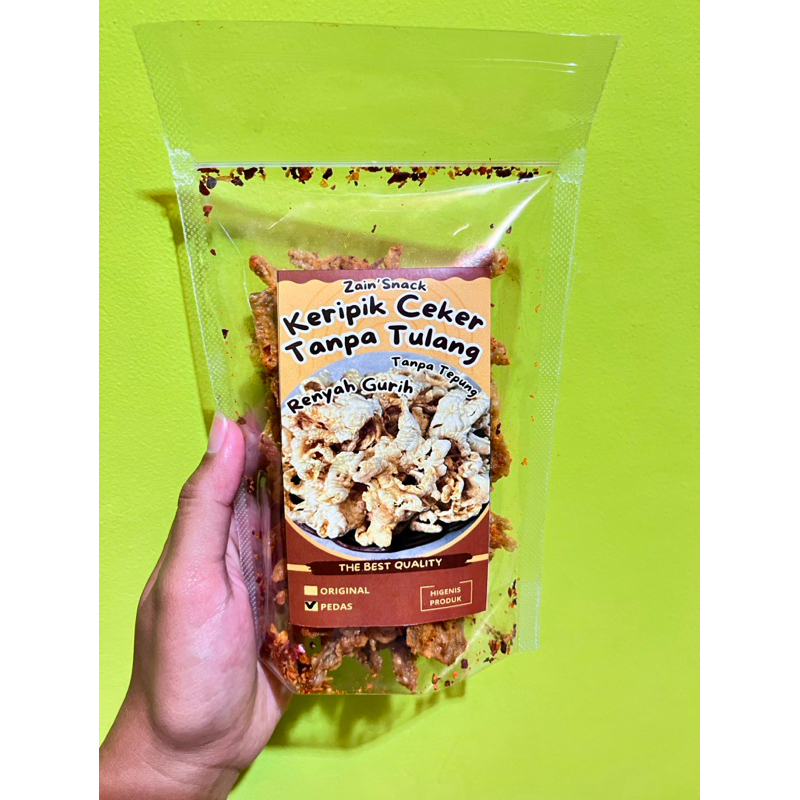 

Keripik Ceker Tanpa Tulang Pedas