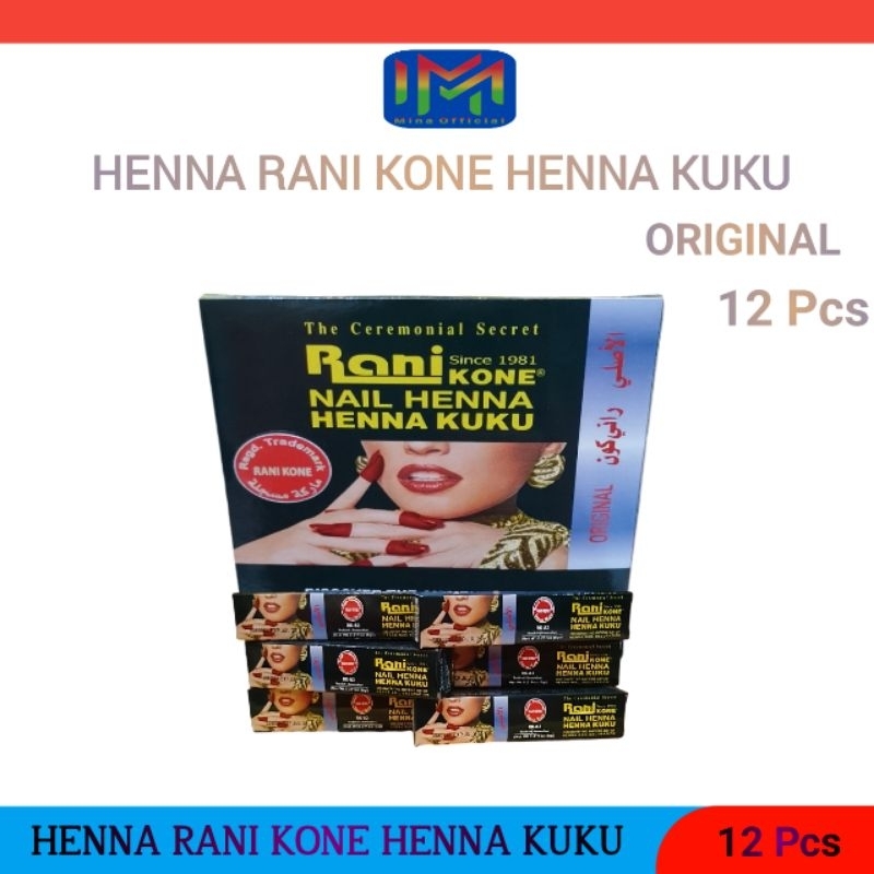 Henna Rani Nail / Kutek Kuku Original Isi 12 Pcs