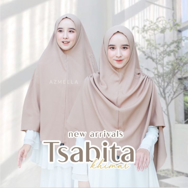 AZMEELA Tsabita - Khimar Nonpad Syari Jilbab Serut Bahu