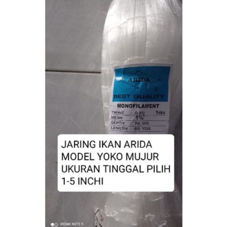 Promo Baru  jaring ikan arida 2 7md8yds yoko ukuran 1 inch  5 inch jaring arida