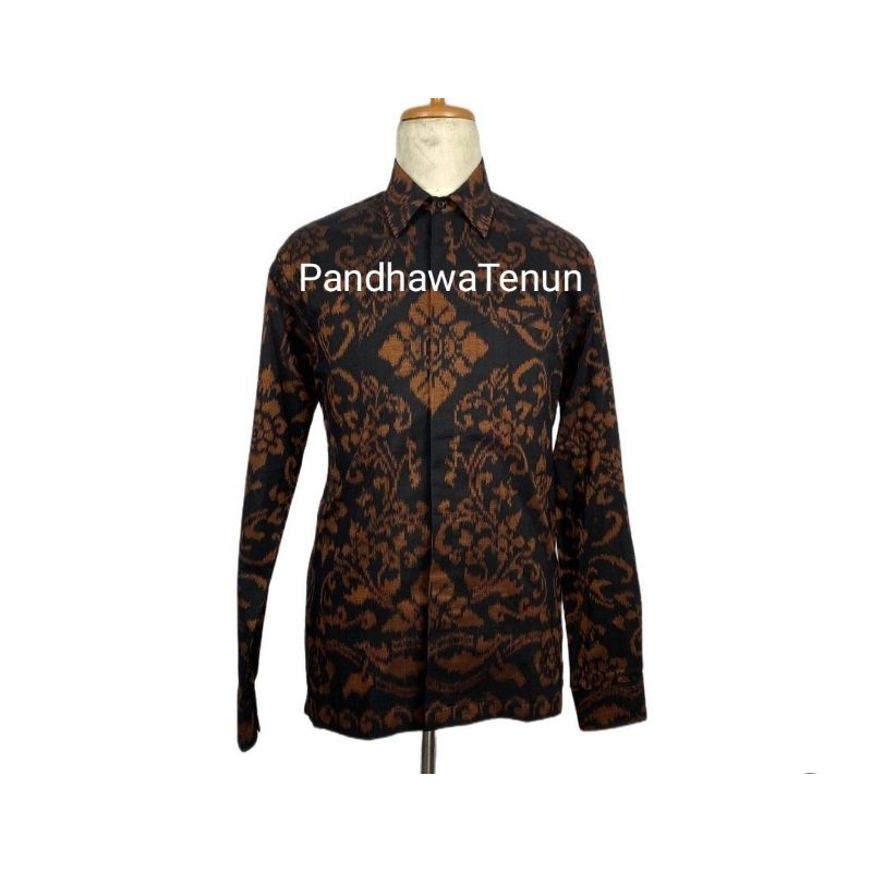Promo Kemeja Tenun Endek Terbaru Full Furing Asli Tenun/Kemeja Batik/Baju Lebaran/Baju couple