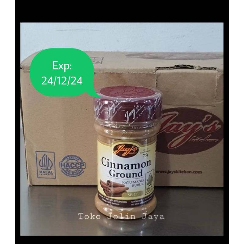 

75g Jay's Kitchen Cinnamon Ground / bubuk kayu manis murni