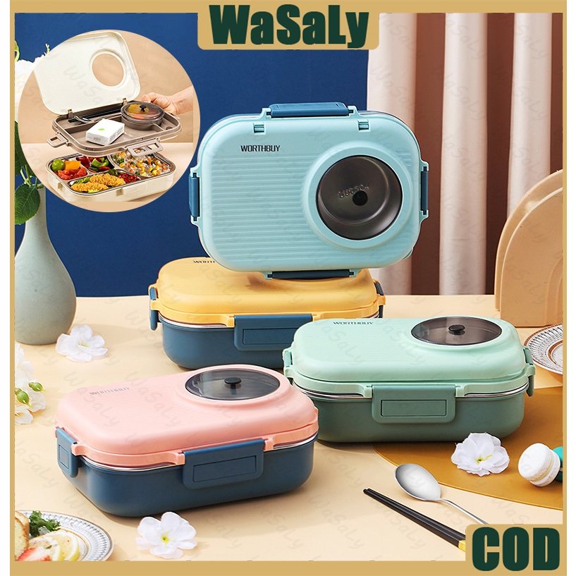 Lunch Box Anak Tempat Makan Anak Sekolah Lunch Box stainless + Tas Bekal Lunch Box Kotak Makan 3/4 G