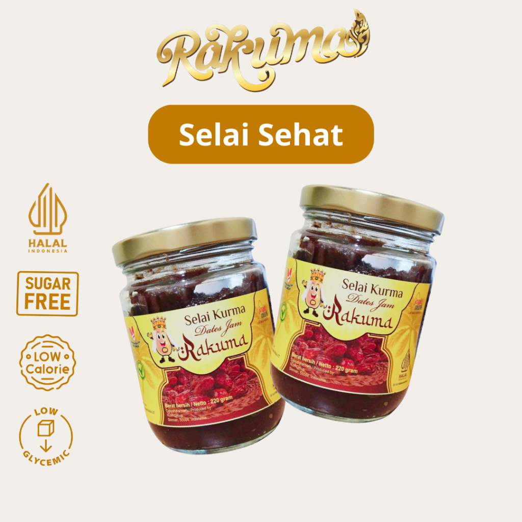 

Rakuma Selai Kurma Homemade Premium, Selai Sehat Tanpa Gula, Selai Kurma Kemasan 220g