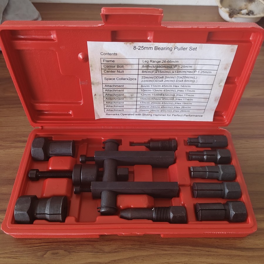 Treker Bearing Puller Set 10pcs Tracker Pencabut Bearing Pembuka Bearing Set
