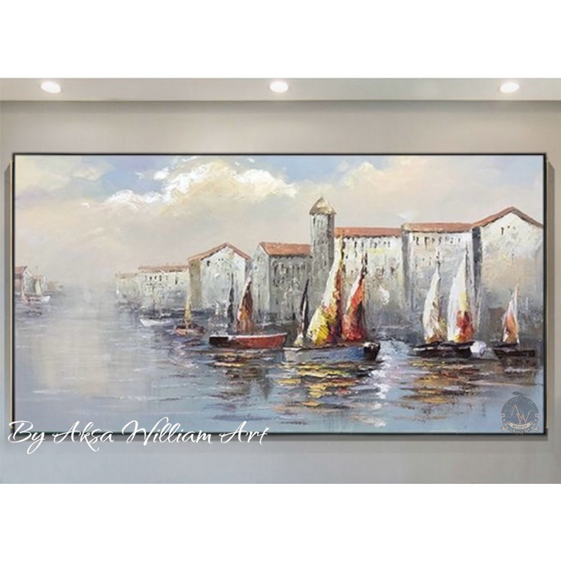 

lukisan abstrak pemandangan modern art painting