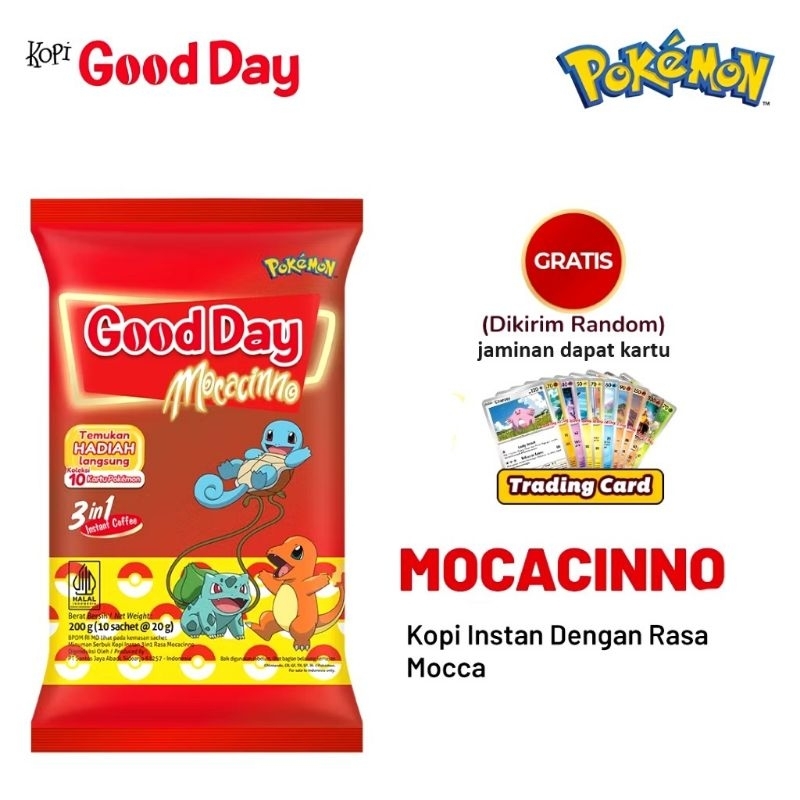 

Good day mocacinno X pokemon (jaminan dapat kartu)