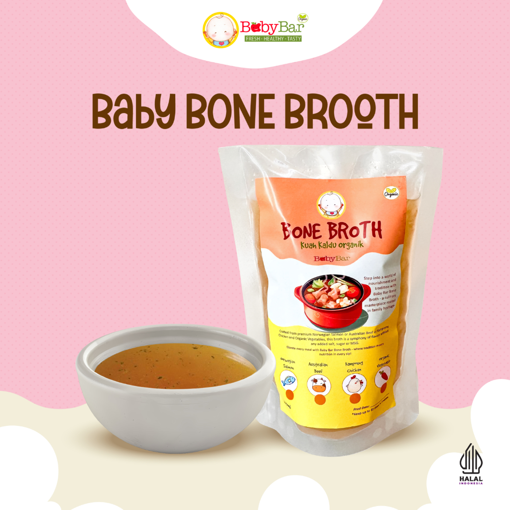 

BABYBAR Kaldu MPASI / Kaldu Tulang / Kaldu Ayam / Chicken Bone Broth / No MSG No Pengawet 150ML