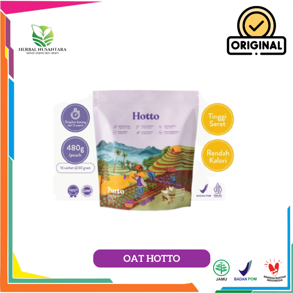 

Hotto Purto 1 Pouch Isi 16 Sachet Minuman Multigrain Aman Untuk Penderita Maag