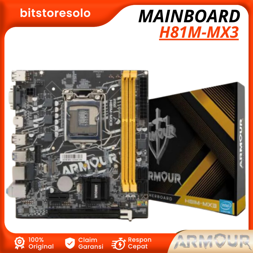 MAINBOARD MOTHERBOARD MOBO ARMOUR H81M-MX3