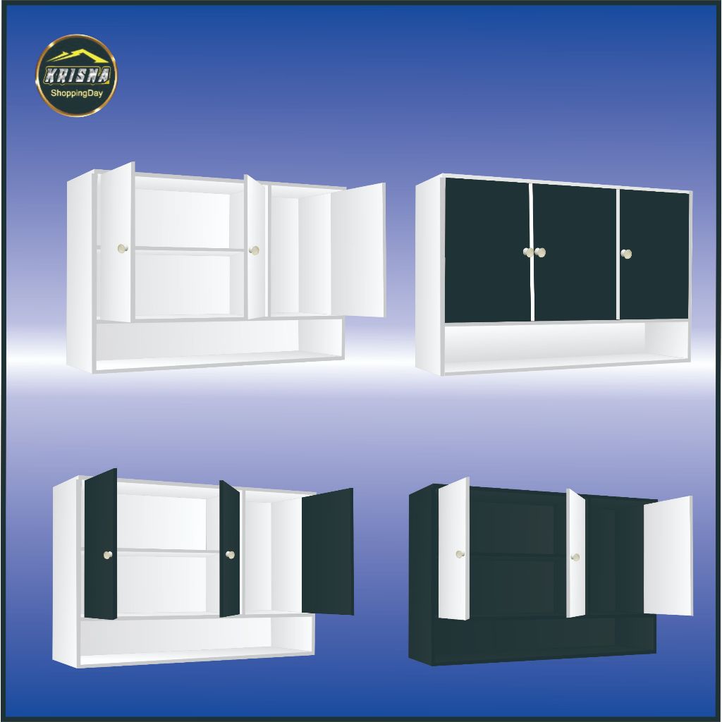 (KS004)Kitchen Set Atas 3 Pintu Murah/Kitchen Set Terbaru dari Kayu 3 Pintu Atas/Lemari Dapur Gantun