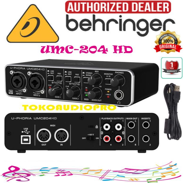 Behringer UMC204HD Audio interface USB UMC-204HD
