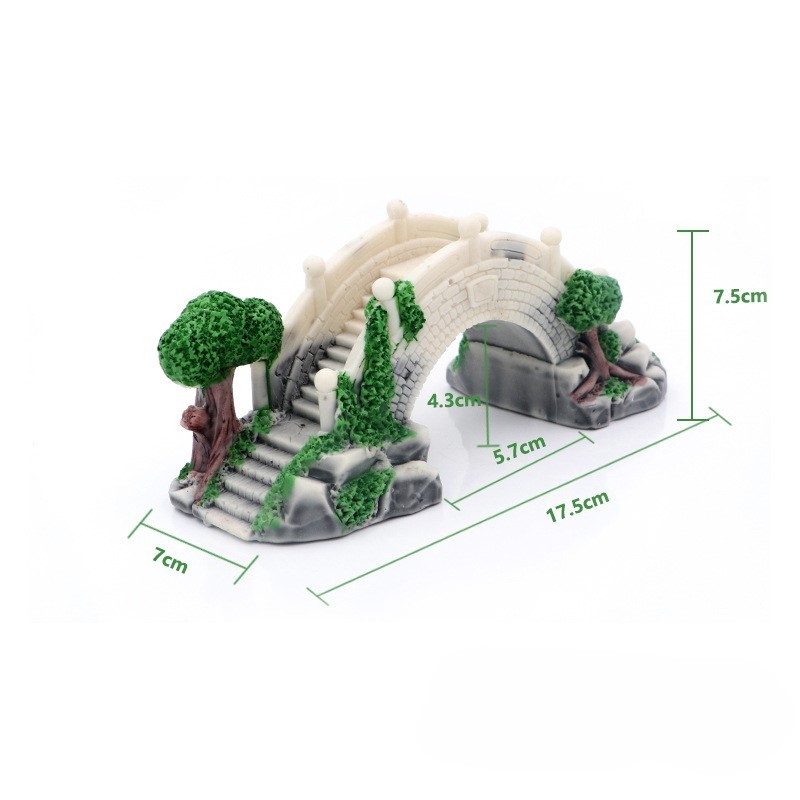 Livvicstore Hiasan Aquarium Aksesoris Jembatan Aquascape Kolam Ikan Miniatur