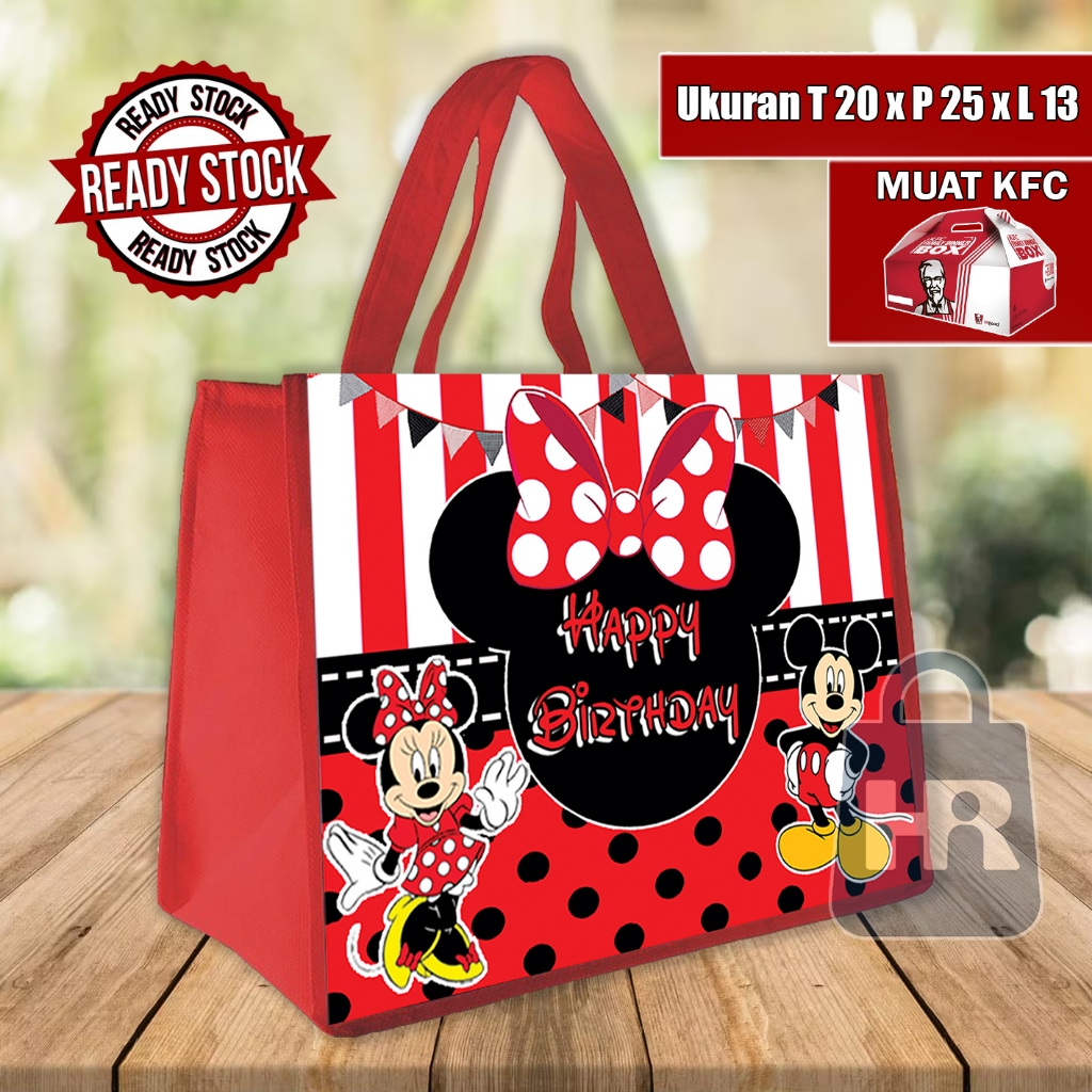 

READY STOK TAS ULANG TAHUN / TAS ULTAH MICKEY MERAH / TAS ULTAH UKURAN KFC / TAS ULTAH TERLARIS / TAS SOUVENIR ULTAH ANAK / GOODIE BAG BINGKISAN SOUVENIR ANAK COD