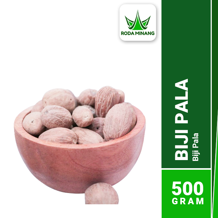 

Biji Pala Bulat Utuh Whole Nutmeg Pala Panjang Kupas Butir Kering Masak Premium - 500 Gram