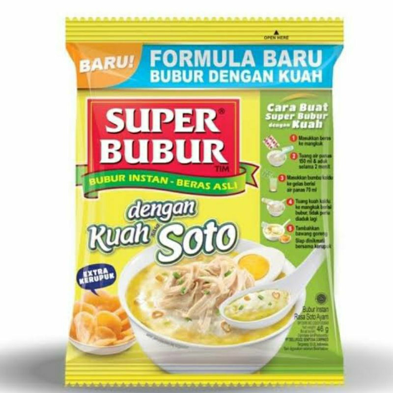 

Super Bubur Rasa Kuah Soto 45gr