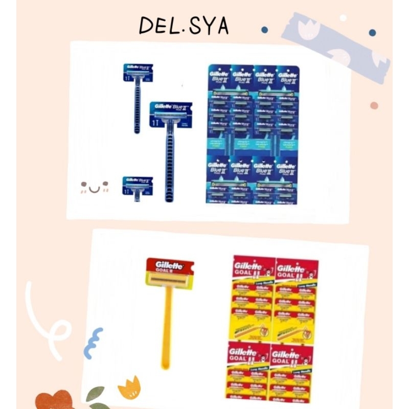 Gillette Blue 2 Gillette Goal 2 Mata Pisau Alat Cukur