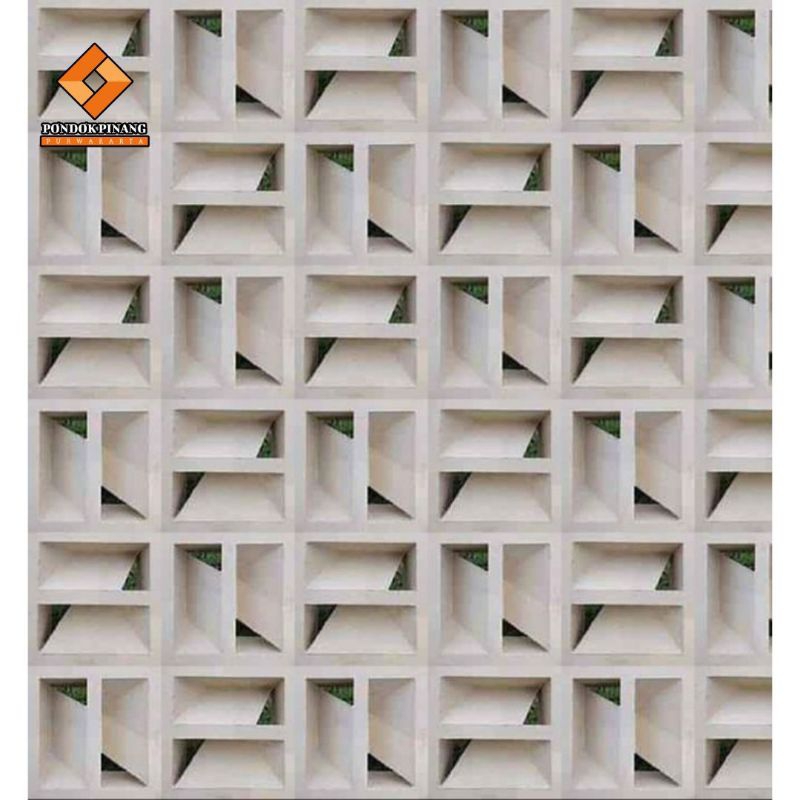 roster beton, roster minimalis, roster lubang angin, ventilasi udara, roster kupu kupu putih