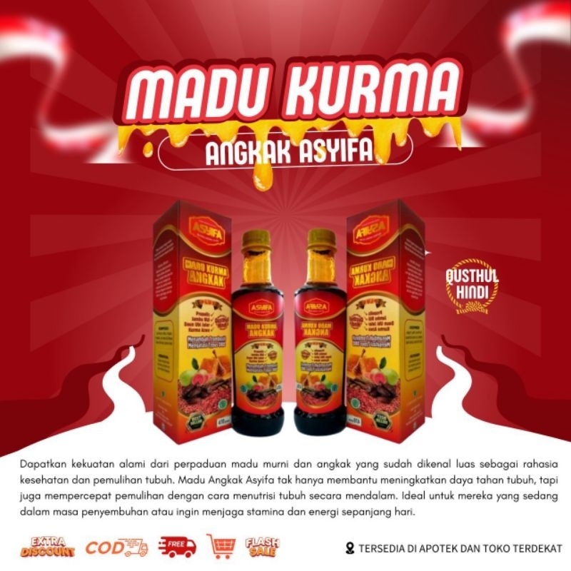 Madu Kurma Angkak Plus Qustul Hindi Asyifa netto 470g