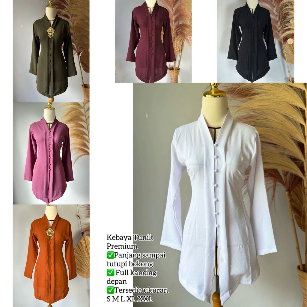 Kebaya Tunik Kartini Panjang Muslim Terlaris Atasan Kebaya Modern Bali Termurah Terbaru Polos Simpel