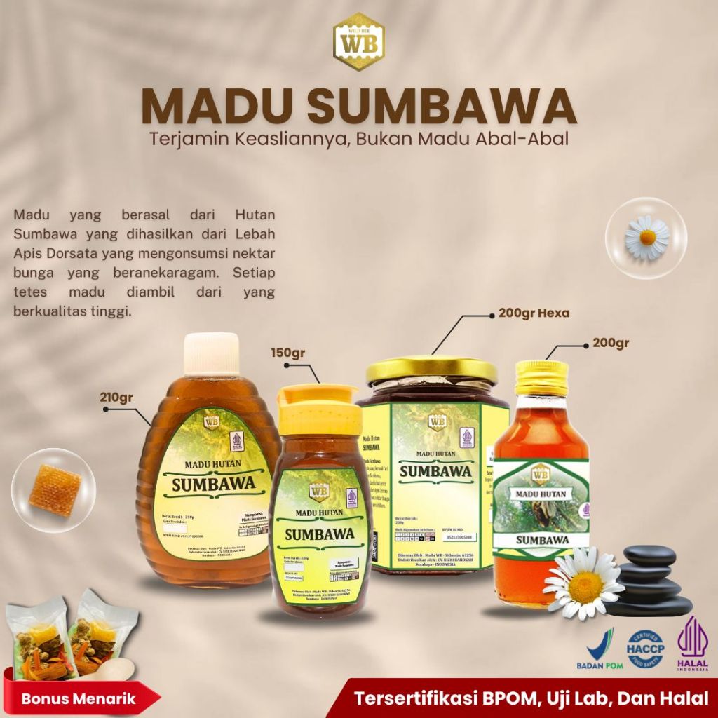 

Madu Sumbawa Super / Lebah Apis Dorsata -Garansi Murni & Asli 100%-Wild Bee-Kemasan Try Kit