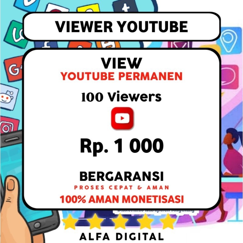 Viewers YouTube Permanen Bergaransi | View Termurah Monetisasi