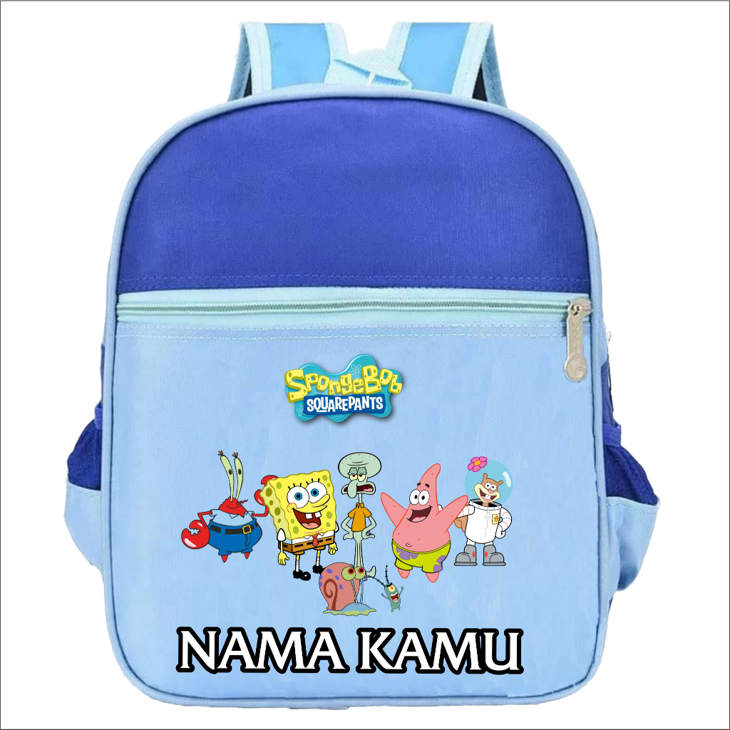 Tas Ransel Anak Sekolah TK SD PAUD Motif Spongebob